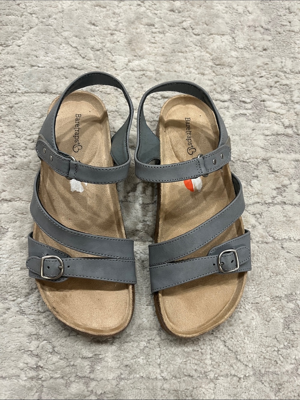 Baretraps paddy dusty blue Triple-Strap Sandals size 7